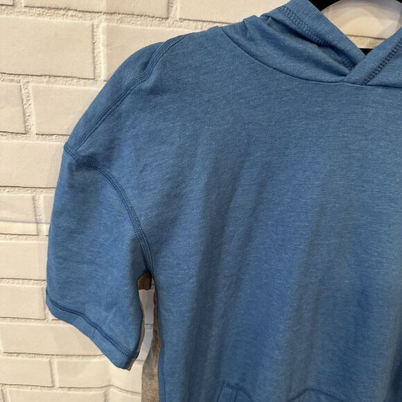 All In Motion Boys Hooded T-Shirt Blue and Gray Short Sleeve Large (12/14) - Picture 4 of 10